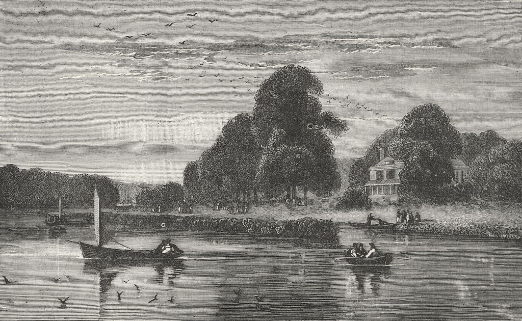 TWICKENHAM . Marble Hill 1888 old antique vintage print picture